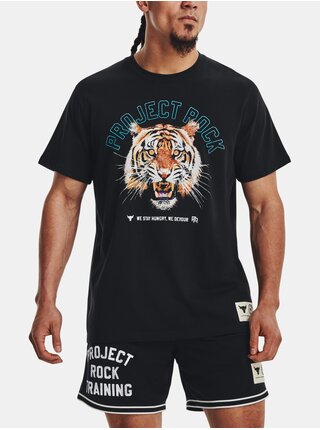 Černé pánské tričko s potiskem Under Armour UA PROJECT ROCK CHAMPION HW SS
