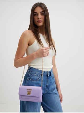 Svetlo fialová dámska crossbody kabelka Love Moschino