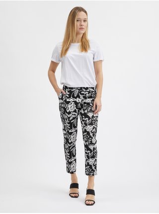 Bílo-černé dámské vzorované kalhoty ORSAY