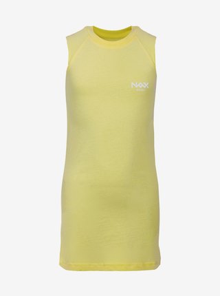 Žluté holčičí letní šaty s potiskem na zádech NAX Goledo