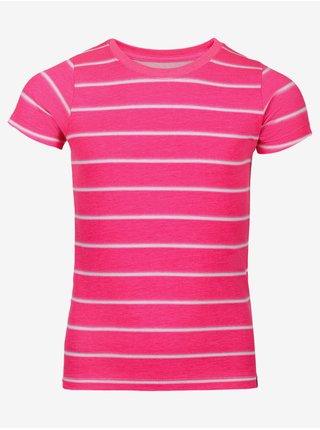 Tmavě růžové holčičí pruhované tričko NAX Tiaro