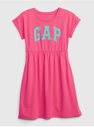 Tmavě růžové holčičí šaty s logem GAP