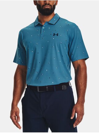  Iso-Chill Modré pánské vzorované polo tričko Under Armour  Iso-Chill