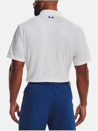 Bílé pánské vzorované sportovní polo tričko Under Armour Perf 3.0 
