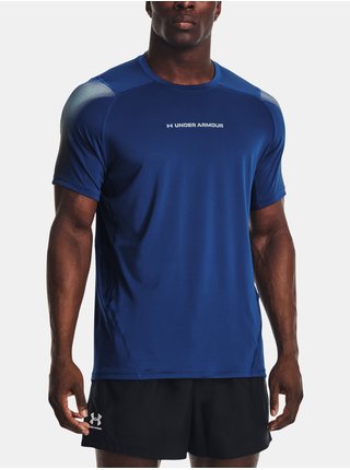 Modré pánské sportovní tričko Under Armour Nov Fitted SS 