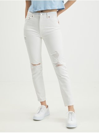 Bílé slim fit džíny s potrhaným efektem TALLY WEiJL