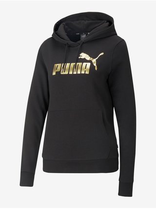Černá dámská mikina Puma ESS+ Metallic Logo Hoodie TR   