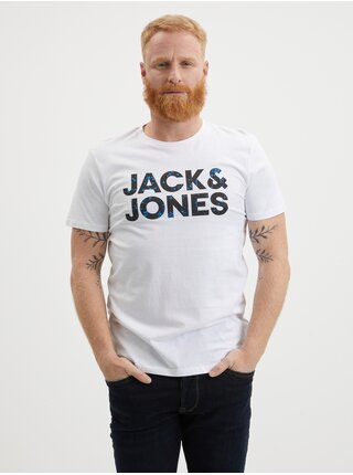 Biele pánske tričko Jack & Jones Neon Pop