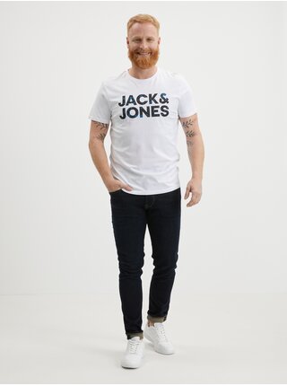 Biele pánske tričko Jack & Jones Neon Pop