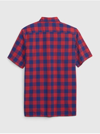 Modro-červená chlapčenská kockovaná košeľa GAP