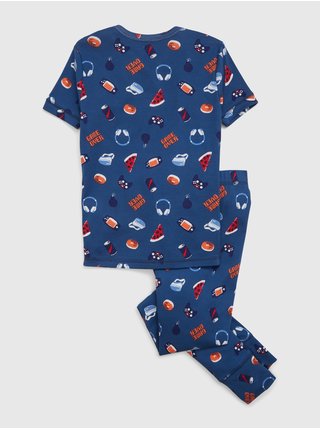 Tmavě modré klučičí vzorované pyžamo GAP
