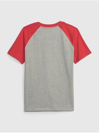 Červeno-šedé chlapčenské tričko GAP