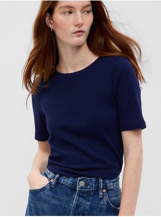Tmavě modré dámské basic tričko GAP