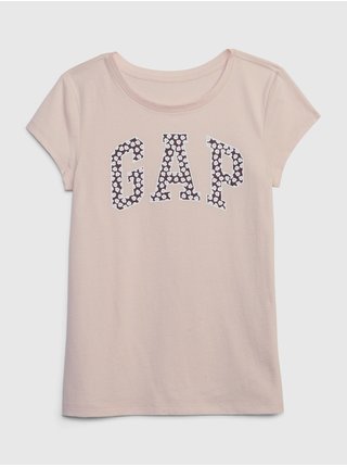 Starorůžové holčičí tričko s logem GAP