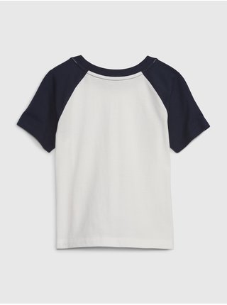 Modro-biele chlapčenské tričko s potlačou GAP