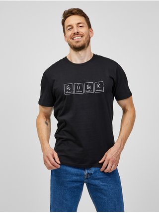 Černé pánské tričko s potiskem ZOOT.Original Polibek 