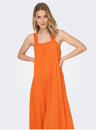 Oranžové dámské šaty ONLY May