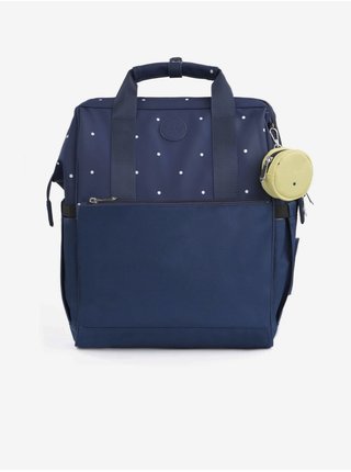 Tmavě modrý dámský puntíkovaný batoh VUCH Electio