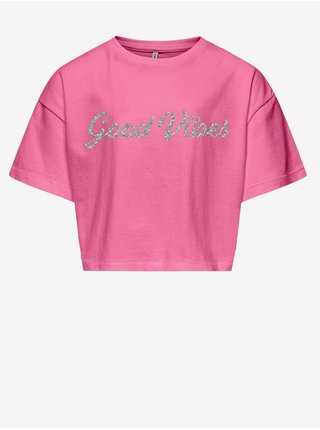 Ružové dievčenské tričko ONLY Livia