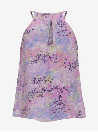 Svetlo fialový dievčenský kvetovaný top ONLY Anna