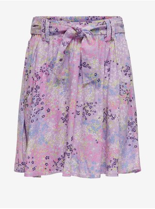 Světle fialová holčičí květovaná sukně ONLY Anna
