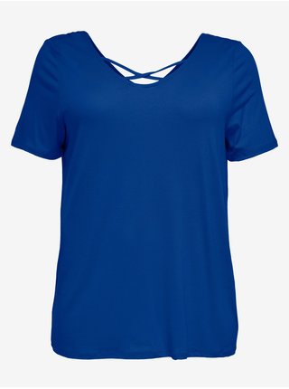 Tmavě modré dámské tričko ONLY CARMAKOMA Bandana