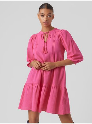 Růžové dámské šaty VERO MODA Pretty