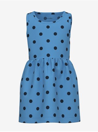 Modré holčičí puntíkované šaty name it Valsine