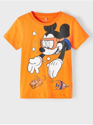 Oranžové chlapčenské tričko name it Mickey