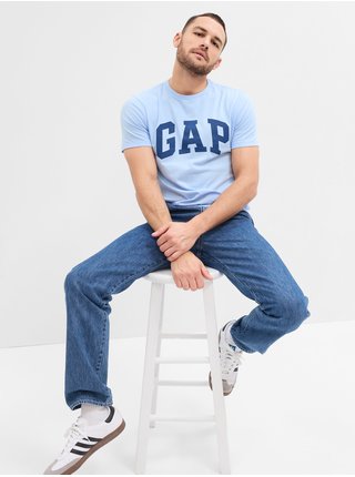 Světle modré pánské tričko s logem GAP 