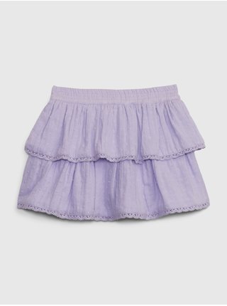 Svetlofialová dievčenská šortková sukňa GAP