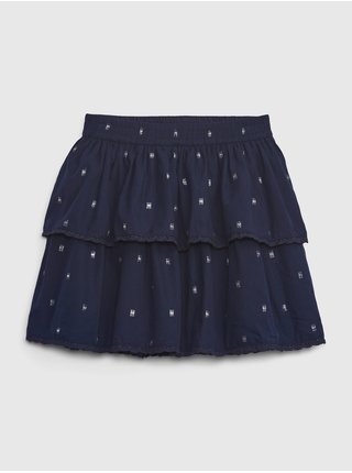 Tmavě modrá holčičí kraťasová vzorovaná sukně GAP