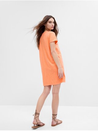 Letné a plážové šaty pre ženy GAP - oranžová, biela