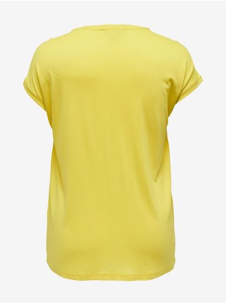 Žlté dámske tričko s krajkou ONLY CARMAKOMA Flake