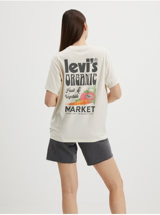 Krémové dámské tričko s potiskem Levi's®