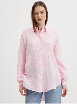 Růžová oversize košile ONLY Thyra