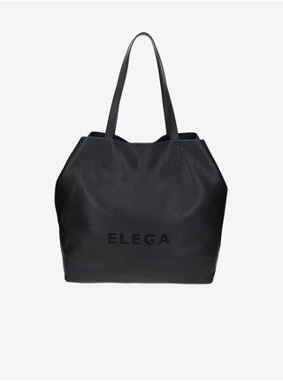 Černá dámská kožená kabelka ELEGA Fancy