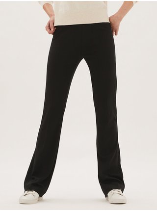 Žerzejové rozšířené kalhoty Marks & Spencer černá