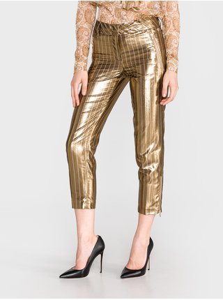 Nohavice pre ženy TWINSET - zlatá