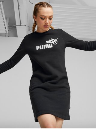 Mikinové a svetrové šaty pre ženy Puma - čierna