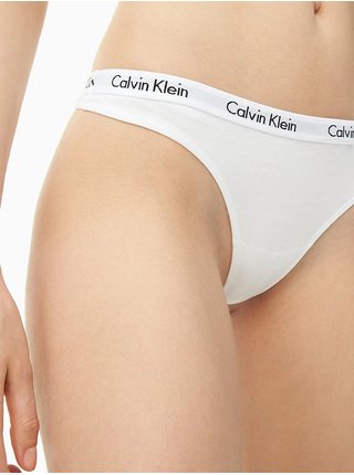 Bílá tanga s bílou gumou Thong Strings Calvin Klein Underwear
