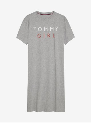 Tommy Hilfiger sivé domáce šaty Night Dress s logom