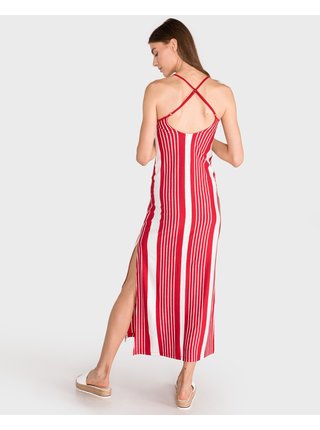 Voľnočasové šaty pre ženy Superdry - červená, biela