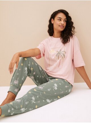 Pyžamká pre ženy Marks & Spencer - zelená, biela, žltá, ružová