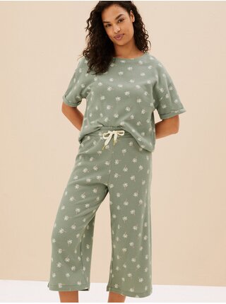 Pyžamká pre ženy Marks & Spencer - zelená, krémová
