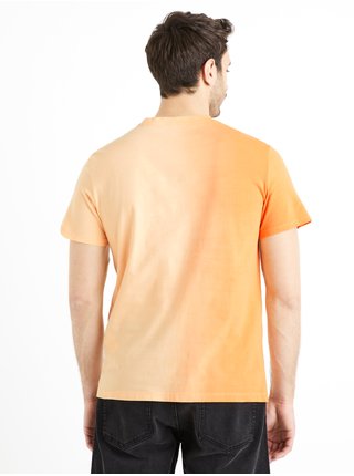 Oranžové pánské tričko Celio Deside    