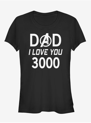 Černé dámské tričko ZOOT.Fan Marvel Dad 3000  