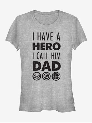 Šedé dámské tričko ZOOT.Fan Marvel Hero Dad 