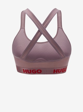 Fialová dámská sportovní podprsenka HUGO