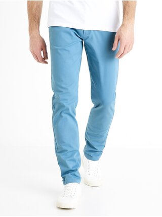 Světle modré pánské chino kalhoty Celio Tocharles 
